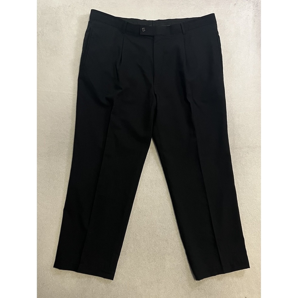 Hugo Boss Dress Pants Men's Size Fits 40x28 Black Virgin Wool